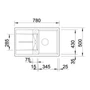 Kép 2/5 - Blanco Metra 45S Beton style 1med+cs. Silgránit mosogató 3 1/2-02