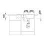 Imagine 4/5 - Blanco Metra 6S Compact Antracit exc.1med+cs+gyüm Silgránit mosogató 780x500mm  513473-04
