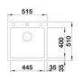 Imagine 2/5 - Blanco Pleon 5 PD Fehér 1med. 515x510mm silg.mosogató exct.nélk. 521672-02