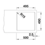 Imagine 4/6 - Blanco Pleon 5 PD Tartufo 1med. 515x510mm silg.mosogató exct.nélk. 521675-04