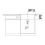 Imagine 4/5 - Blanco Pleon 6 PD Kávé 1med. 615x510mm silg.mosogató exct.nélk. 521688-04
