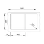 Imagine 4/6 - Blanco Zenar 45S Alumetál 860x510/190mm 1med+csep. Silgránit mosogató balos fa tart. exc. 523842-04