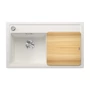 Kép 2/6 - Blanco Zenar 45S Fehér 860x510/190mm 1med+csep. Silgránit mosogató balos fa tart. exc. 523844-02