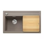 Kép 2/6 - Blanco Zenar 45S Tartufo 860x510/190mm 1med+csep. Silgránit mosogató balos fa tart. exc. 523848-02