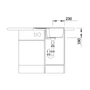 Imagine 4/5 - Blanco Zia 40S Alumetal 1m+cs. Silgránit mosogató 615x500mm ext.nélk. 516919-04