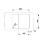 Imagine 4/6 - Blanco Zia 40S Antracit 1m+cs. silg. 615x500mm ext.nélk. 516918-04