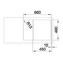 Imagine 3/5 - Blanco Zia 45S Compact Fehér 1m+cs. Silgránit mosogató 680x500mm ext.nélk. 524725-03