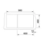Imagine 3/5 - Blanco Zia 6S Alumetál 1m+gyüm+cs. Silgránit mosogató 1000x500mm ext.nélk. 514741-03