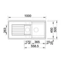 Imagine 2/5 - Blanco Zia 6S Antracit 1m+gyüm+cs. Silgránit mosogató 1000x500mm ext.nélk. 514748-02