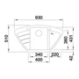 Kép 2/5 - Blanco Zia 9E Antracit 1mély+cs. sarok Silgránit mosogató 930x510mm exc. nélk 514764-02