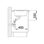 Kép 5/5 - Blanco Zia 9E Antracit 1mély+cs. sarok Silgránit mosogató 930x510mm exc. nélk 514764-05
