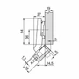 Kép 2/2 - Blum 79A0558.T Clip top +45°-os Mini (26mm fejfurat) közézáródó kivetőpánt-02