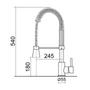 Kép 2/2 - CM Easy csaptelep 90220 Zuhanyfejes Króm Íves-02