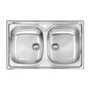 Imagine 1/2 - CM Mondial mosogató 011502 2medence acél 790x500/150mm