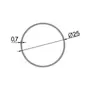 Kép 2/2 - Fém vállfatartó kör alakú rúd 13106.001 Króm-02