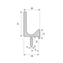 Imagine 3/3 - Fogantyú profil L007 Fekete 40x20x3000mm UKW-5 - Rajz