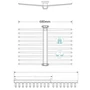 Kép 2/2 - Kihúzható nadrágtartó 409-N 510-820mm Alumínium-Fekete-Rajz
