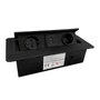 Imagine 1/3 - Konnektor felbillenős rejtett eloszó ModulBox Matt fekete 2x220V + 2xUSB-01