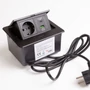 Imagine 1/2 - Konnektor felbillenős rejtett elosztó ModulBox mini Matt fekete 1x220V + 2xUSB