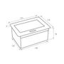 Imagine 2/2 - Konnektor felbillenős rejtett elosztó ModulBox mini Alumínium 1x220V + 2xUSB - Rajz