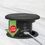 Kép 4/4 - Konnektor Munkalapba süllyeszthető süllyeszthető Motoros  3db dugalj + 2 db USB Fekete-04