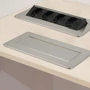 Kép 1/3 - Konnektor Munkalapba süllyeszthető 4-es FLIP-UP Inox