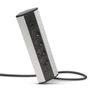 Imagine 1/4 - Konnektor elosztó sarokba rögzíthető 4x250V-16A-2xUSB töltő Alumínium-Fekete