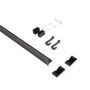 Imagine 1/3 - Konyhai fémrács PRATIKA faliprofil 2db akasztóval 600x40x22mm Fekete-01