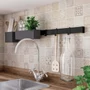 Imagine 3/3 - Konyhai fémrács PRATIKA faliprofil 2db akasztóval 600x40x22mm Fekete-03