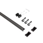 Imagine 1/3 - Konyhai fémrács PRATIKA faliprofil 2db akasztóval 900x40x22mm Fekete-01