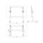 Kép 3/3 - MILA design asztal lábazat összecsukható mobil Ezüst színben-03