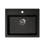 Kép 1/2 - Quadro 60 XGranit Fekete mosogató 600x500/195mm 161965-01