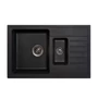 Imagine 1/2 - Quadro plus 1.5D XGranit Fekete mosogató 780x500/195/130mm 158549-01