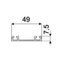 Kép 2/2 - Tolóajtó Cleft alsó Sín 3m Aluminium-02