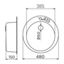 Kép 2/2 - Venera 480E 60 Inox mosogató 480mm-150mm 054449-02