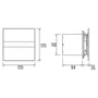 Kép 2/5 - Cata E-120G ventilátor üveg előlappal, fehér