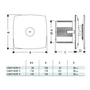 Kép 2/3 - Cata X-Mart 10 Matic Timer ventilátor automata előlapzárással, utószellőztető funkcióval