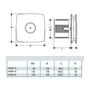 Kép 2/5 - Cata X-Mart 15 Inox Timer ventilátor utószellőztető funkcióval, beépített pillangószeleppel