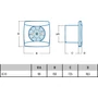 Kép 2/3 - Cata UC-10 STD ventilátor beépített pillangószeleppel, fehér