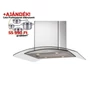 Kép 1/5 - Cata - Páraelszívó Isla gamma 900 X/E inox-üveg LED + Cata PROFESSIONAL edényszett
