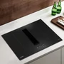 Kép 1/5 - NODOR - NorCoock N7426 BK FLOW-IN indukciós főzőlap beépített elszívóval