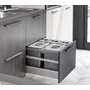 Kép 1/3 - EKOTECH - Beépíthető hulladékgyűjtő JAZZ 60 - 2x12 liter+3x5 liter