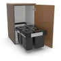 Kép 1/2 - EKOTECH - Beépíthető hulladékgyűjtő FREE JAZZ 45 - 1x26 liter+3x7 liter