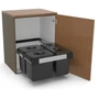 Kép 1/2 - EKOTECH - Beépíthető hulladékgyűjtő FREE JAZZ 60 - 3x26 liter+1x7 liter