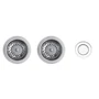 Kép 1/3 - ELLECI - ASP23002 (PUSH-CONTROL POP-UP) automata dugókiemelő kétmedencés mosogatóhoz inox
