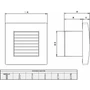 Kép 2/2 - Aerauliqa QA-150T BB ventilátor automata előlapzárással, utószellőztető funkcióval