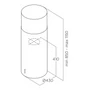 Kép 2/3 - ELICA - Páraelszívó TUBE PRO ISLAND BL MAT/A/43 + Mikro MW-5120B