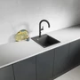 Imagine 5/6 - Laveo HUB egymedencés gránit fekete mosogató