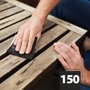 Kép 1/3 - Csiszolóvászon - 150-es - kék - 230 x 280 mm - 5 db / csomag