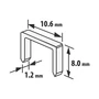 Imagine 2/3 - Tűzőkapocs - 1,2 x 10,6 x 8 mm - 1000 db